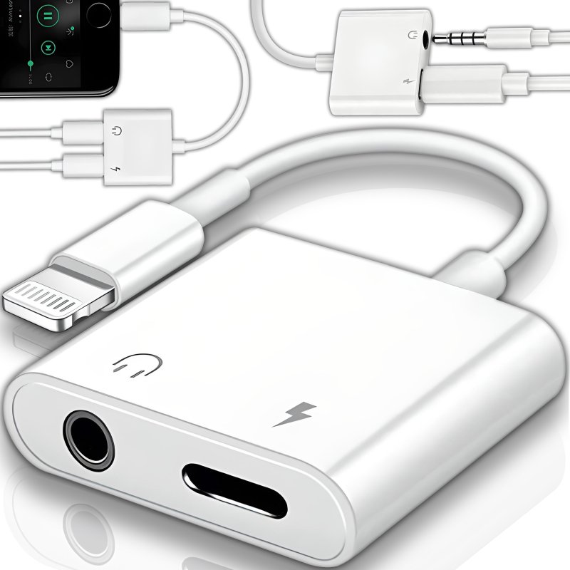 N228 PRZEJŚCIÓWKA LIGHTNING JACK IPHONE 7 8 X ADAPTER -E405