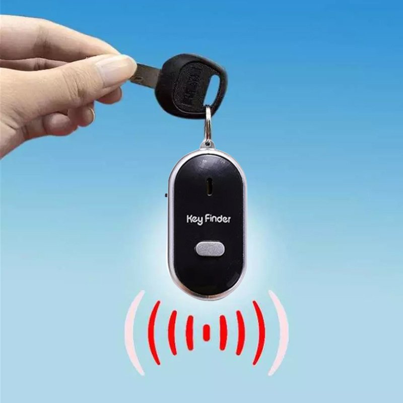 N042 M002F LOKALIZATOR KLUCZY BRELOK NA GWIZD KEYFINDER - czarny E614-2