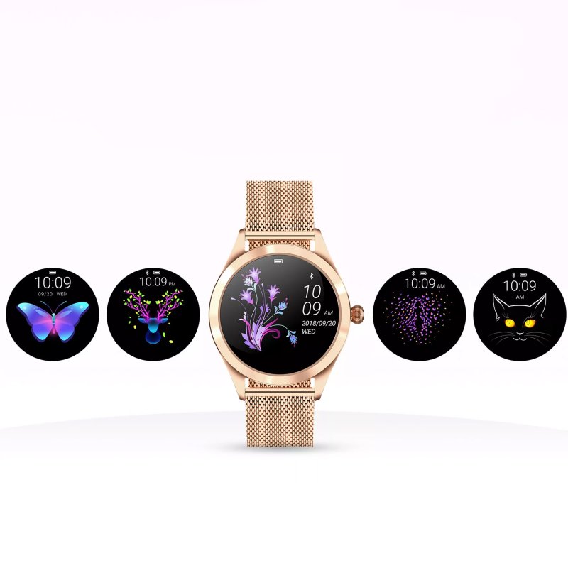 M040G (Aleja2) N208 N338  SMARTWATCH ZEGAREK DAMSKI DLA KOBIETY PULS SPORT POWIADOMIENIA MENU ZŁOTY  -E742