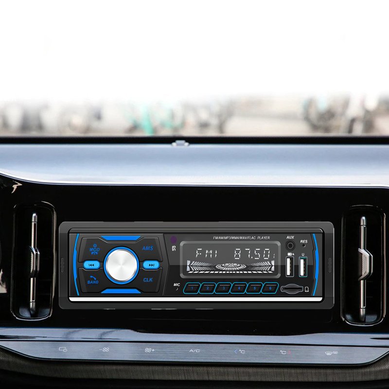 M056B (ALEJA2) Z043H RADIO SAMOCHODOWE BLUETOOTH USB SD MP3 FM AUX KOLORY PILOT ZESTAW  -M024-1