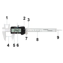 M003H   SUWMIARKA ELEKTRONICZNA CYFROWA POMIAROWA LCD 150 - E632