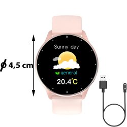 N224 SMARTWATCH ZEGAREK DAMSKI ROZMOWY PULS MENU PULS -E741-1