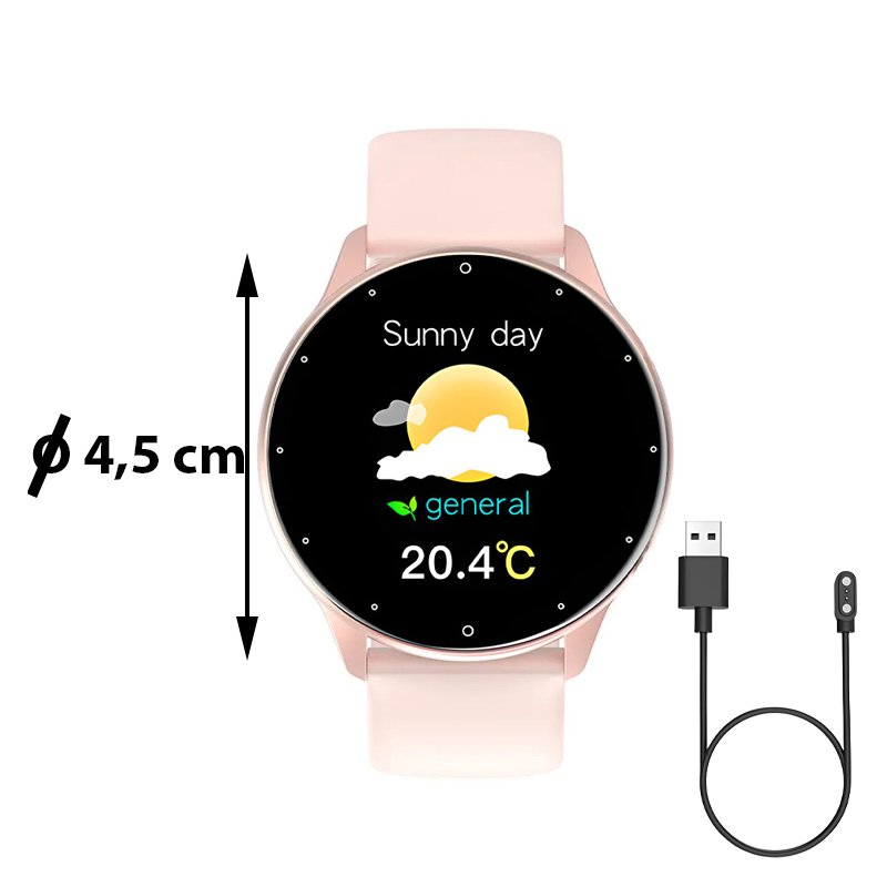 N224 SMARTWATCH ZEGAREK DAMSKI ROZMOWY PULS MENU PULS -E741-1