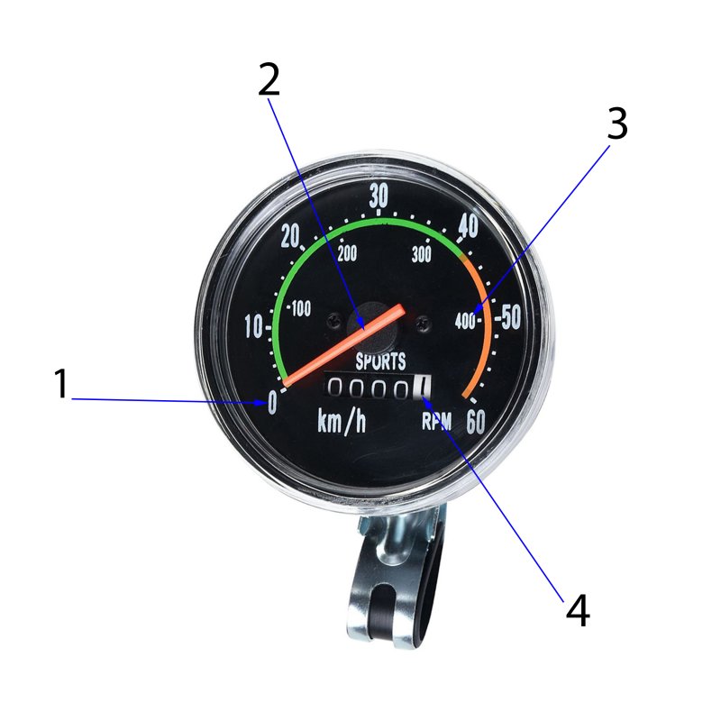 N091 LICZNIK ROWEROWY RETRO BEZBATERYJNY WODOODPORNY XL -S189