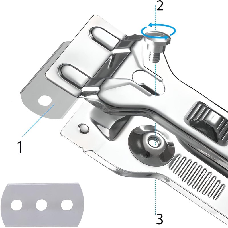 N382 METALOWY SKROBAK SZYB PŁYT INDUKCYJNYCH 5X OSTRZY -O754