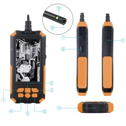 M038B (ALEJA2)  KAMERA INSPEKCYJNA DUO ENDOSKOP 5M 9LED 2xFULL HD - E696