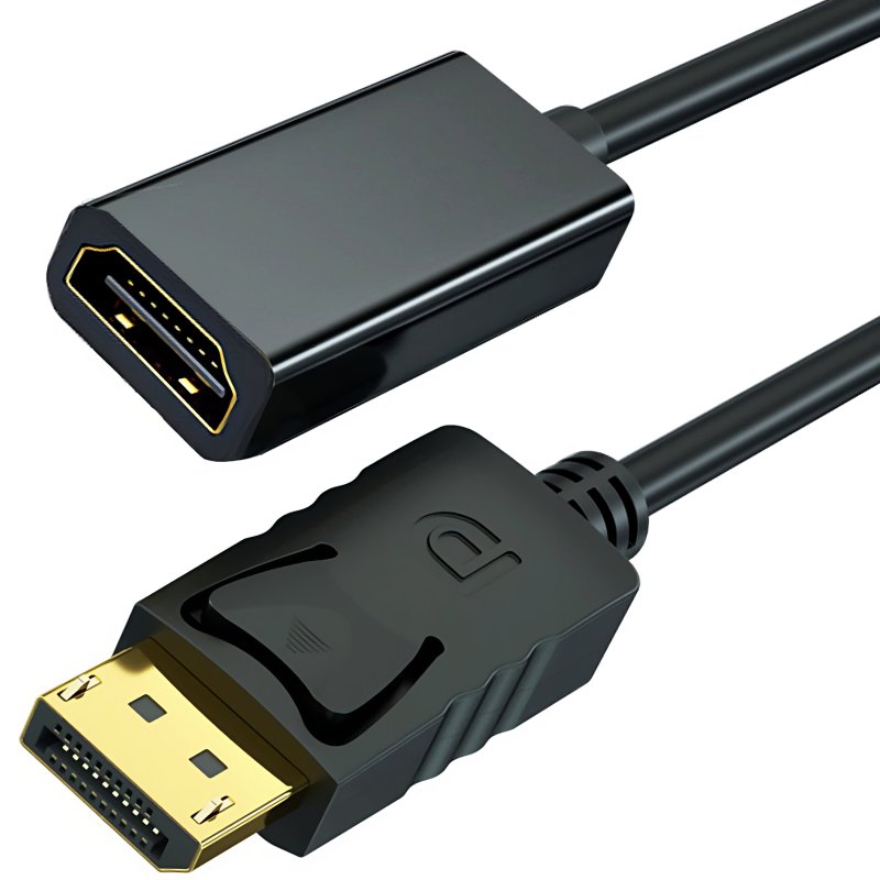 N046 KABEL ADAPTER HDMI DISPLAY PORT DP PRZEJŚCIÓWKA 4K KONWERTER PRZEWÓD - E399