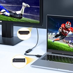 N046 KABEL ADAPTER HDMI DISPLAY PORT DP PRZEJŚCIÓWKA 4K KONWERTER PRZEWÓD - E399