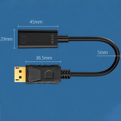 N046 KABEL ADAPTER HDMI DISPLAY PORT DP PRZEJŚCIÓWKA 4K KONWERTER PRZEWÓD - E399