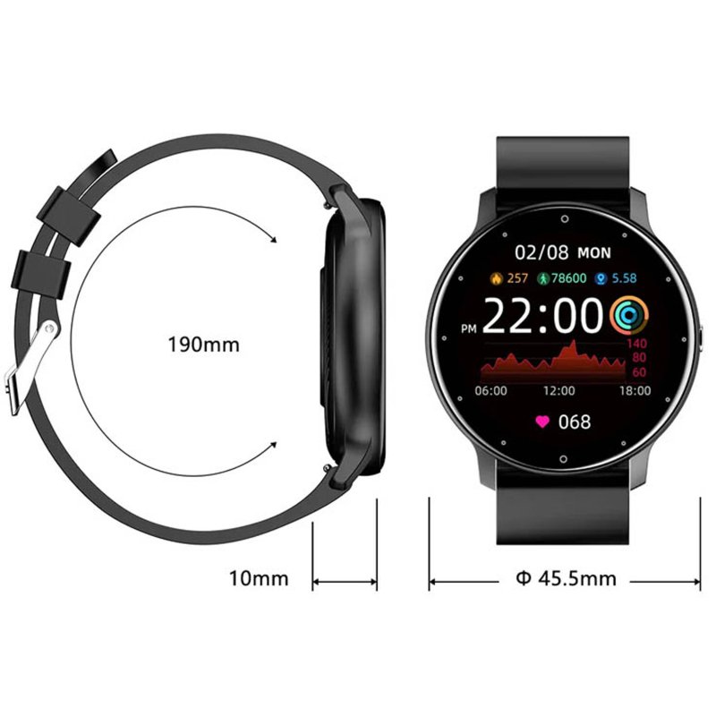 N002 ZEGAREK SMARTWATCH CIŚNIENIOMIERZ EKG ROZMOWY PL -E739