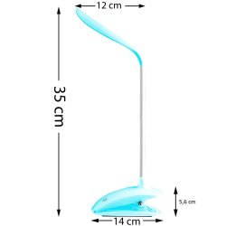 N041 LAMPKA BIURKOWA SZKOLNA DOTYKOWA LED USB KLIPS -E141-3