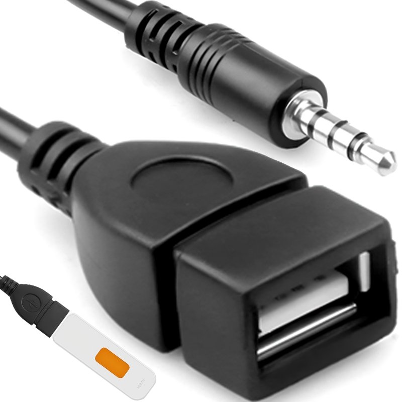 N369 N362 ADAPTER PRZEJŚĆIÓWKA JACK 3.5mm AUX do USB 2.0 OTG -E395