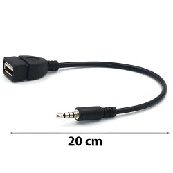 N369 N362 ADAPTER PRZEJŚĆIÓWKA JACK 3.5mm AUX do USB 2.0 OTG -E395