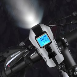 N269 N263LAMPKA ROWEROWA LED LICZNIK KM PRĘDKOŚCIOMIERZ TYŁ -S092 + Lampka tył