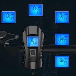 N269 N263LAMPKA ROWEROWA LED LICZNIK KM PRĘDKOŚCIOMIERZ TYŁ -S092 + Lampka tył