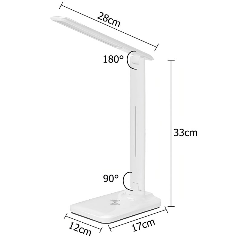 M023B (ALEJA1) LAMPKA LED BIURKOWA SZKOLNA BIURKO NOCNA ŁADOWARKA - E145