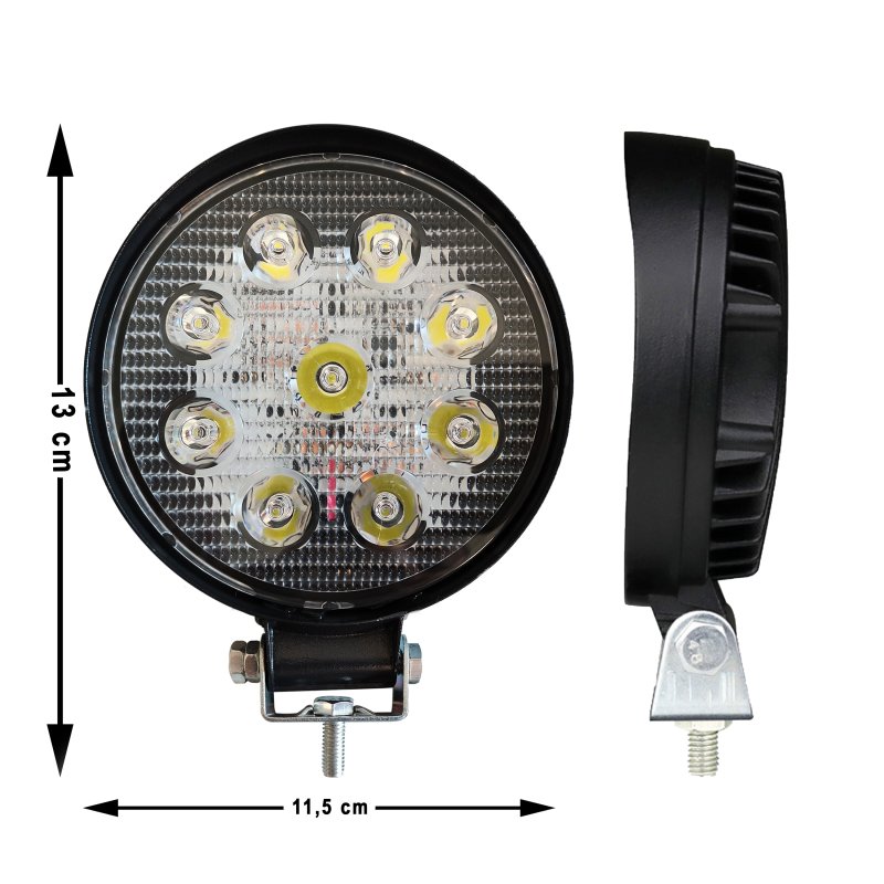 N356 M020A LAMPA 9 LED HALOGEN ROBOCZY SZPERACZ 27W 12V 24V -E462