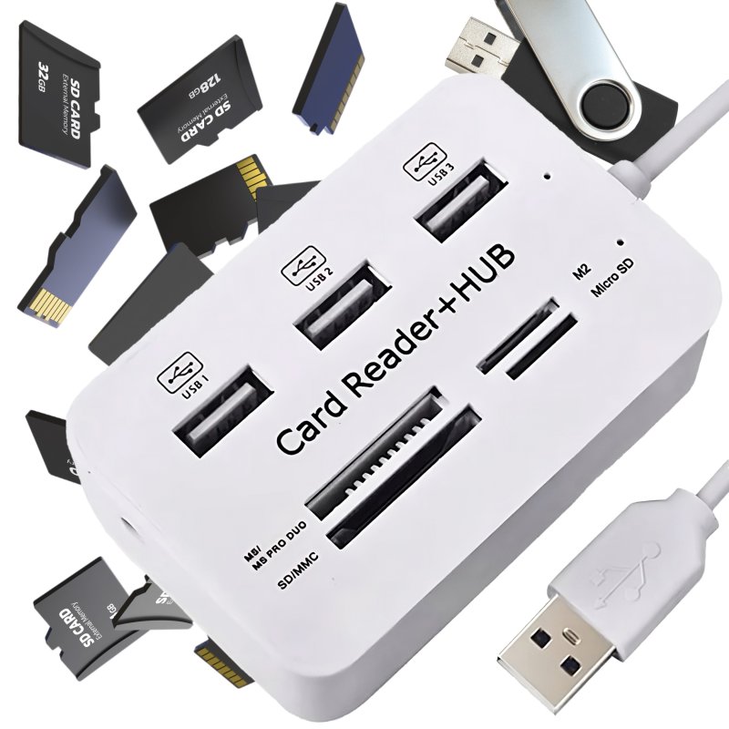 N260 ROZDZIELACZ USB HUB CZYTNIK KART ADAPTER SD - E465