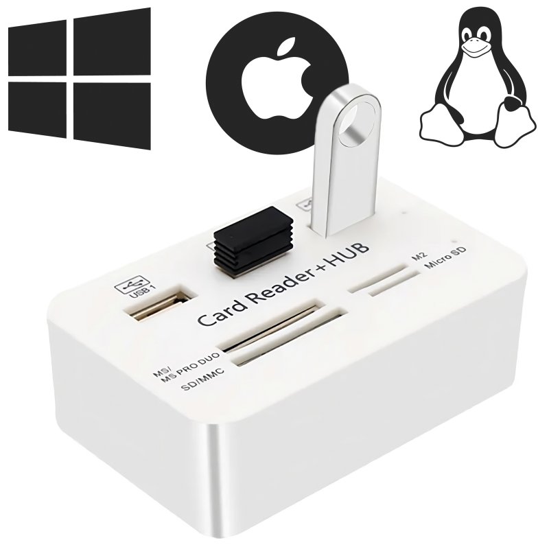 N260 ROZDZIELACZ USB HUB CZYTNIK KART ADAPTER SD - E465