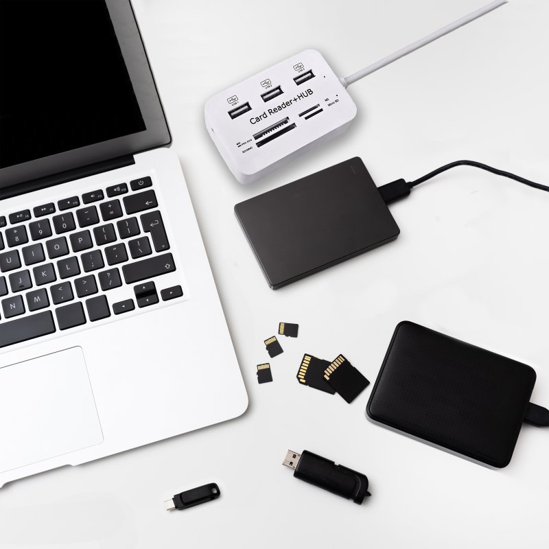 N260 ROZDZIELACZ USB HUB CZYTNIK KART ADAPTER SD - E465