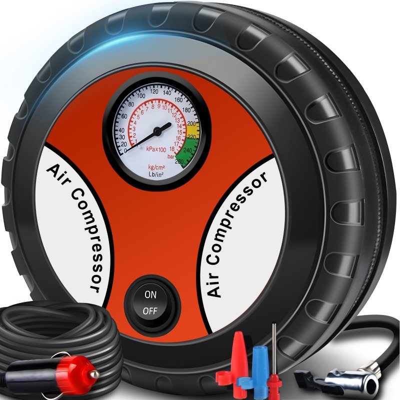 M046G (ALEJA1) KOMPRESOR SAMOCHODOWY SPRĘŻARKA POMPKA 12V 260PSI  - M093