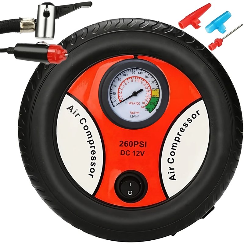 M046G (ALEJA1) KOMPRESOR SAMOCHODOWY SPRĘŻARKA POMPKA 12V 260PSI  - M093