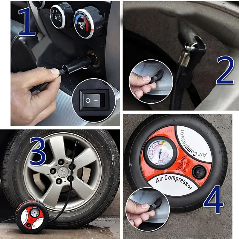 M046G (ALEJA1) KOMPRESOR SAMOCHODOWY SPRĘŻARKA POMPKA 12V 260PSI  - M093