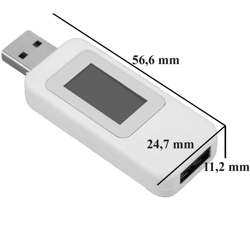 N029 MIERNIK WOLTOMIERZ USB AMPEROMIERZ TESTER NAPIĘCIA -E364