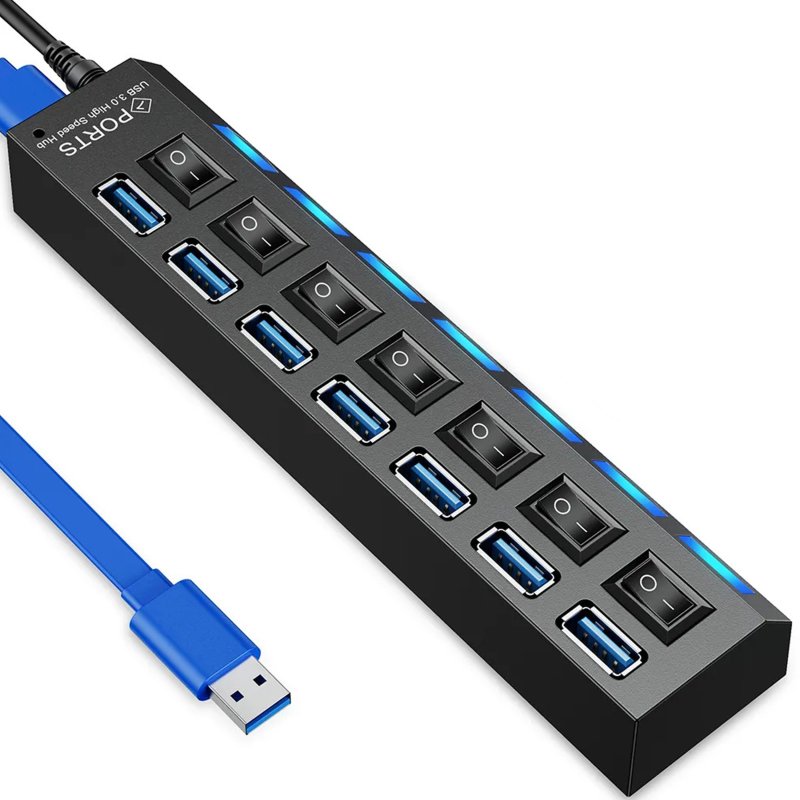 M005A HUB USB ROZDZIELACZ 7 PORTÓW ROZGAŁĘŹNIK USB 3.0 - E648