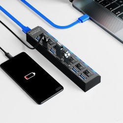 M005A HUB USB ROZDZIELACZ 7 PORTÓW ROZGAŁĘŹNIK USB 3.0 - E648