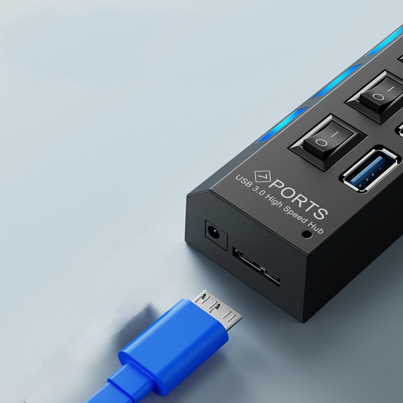 M005A HUB USB ROZDZIELACZ 7 PORTÓW ROZGAŁĘŹNIK USB 3.0 - E648