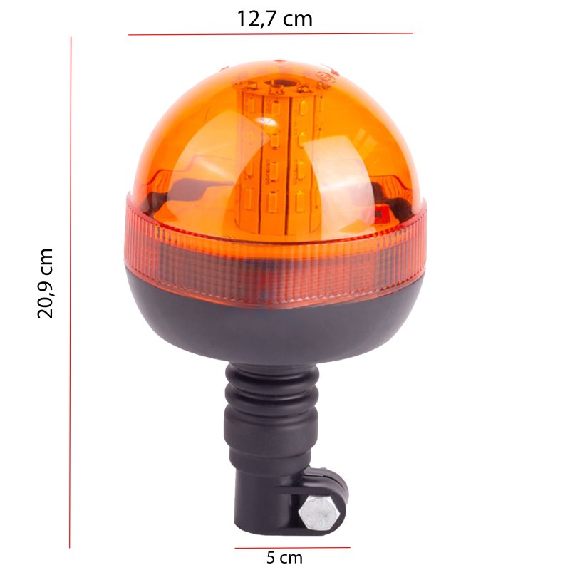 M022A (Aleja1) Z005H Z016C LAMPA OSTRZEGAWCZA KOGUT LED 12V 24V BŁYSKOWA DUŻA    -E985