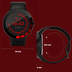 N308 ZEGAREK SMARTWATCH WODOODPORNY MĘSKI PULS SPORT KROKI POWIADOMIENIA MENU   -E745