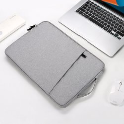 M002I      ETUI NA LAPTOPA TORBA POKROWIEC NA LAPTOP DOKUMENTY DO PRACY SZARY 14-15,6"  -O505