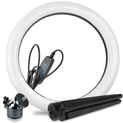 M046A (Aleja2) N020 LAMPA DO SELFIE LED PIERŚCIENIOWA RING MAKIJAŻ STATYW DO ZDJĘĆ TRIPOD USB -E220