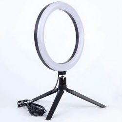 M046A (Aleja2) N020 LAMPA DO SELFIE LED PIERŚCIENIOWA RING MAKIJAŻ STATYW DO ZDJĘĆ TRIPOD USB -E220