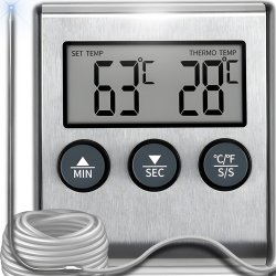 M036A (ALEJA2) TERMOMETR TERMOSTAT MINUTNIK DO WĘDZARNI GRILL ELEKTRONICZNY SONDA MIĘSA E636