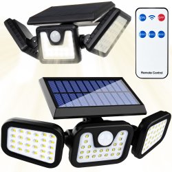 M009 (Aleja1) Z035B LAMPA SOLARNA 110 LED Z CZUJNIKIEM RUCHU ZMIERZCHU OGRODOWA PILOT - E889