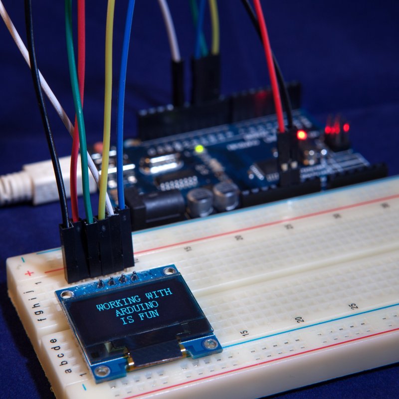 N330 WYŚWIETLACZ OLED EKRAN 0,96" I2C IIC SSD1306 128X64 PX NIEBIESKI 3-5V - E498