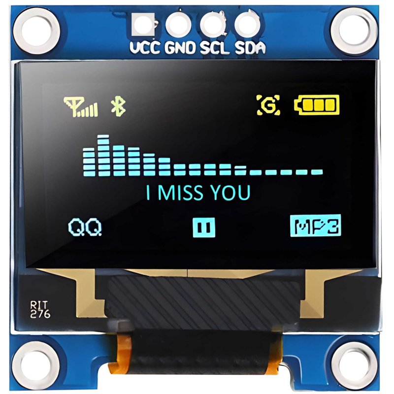 N330 WYŚWIETLACZ OLED EKRAN 0,96" I2C IIC SSD1306 128X64 PX NIEBIESKI 3-5V - E498