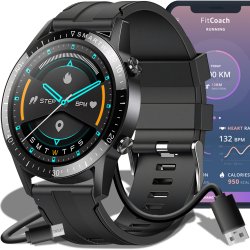 N330 ZEGAREK SMARTWATCH ROZMOWY CIŚNIENIE PULS GPS KROKI SPORT MĘSKI MENU PL - E743