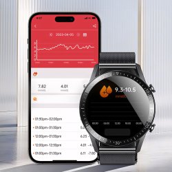 N330 ZEGAREK SMARTWATCH ROZMOWY CIŚNIENIE PULS GPS KROKI SPORT MĘSKI MENU PL - E743