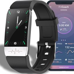 N288 N165 ZEGAREK SMARTWATCH SMARTBAND CIŚNIENIOMIERZ PULS OPASKA INDUKCJA CZARNY E744