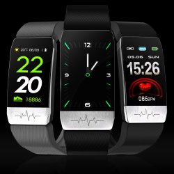 N288 N165 ZEGAREK SMARTWATCH SMARTBAND CIŚNIENIOMIERZ PULS OPASKA INDUKCJA CZARNY E744