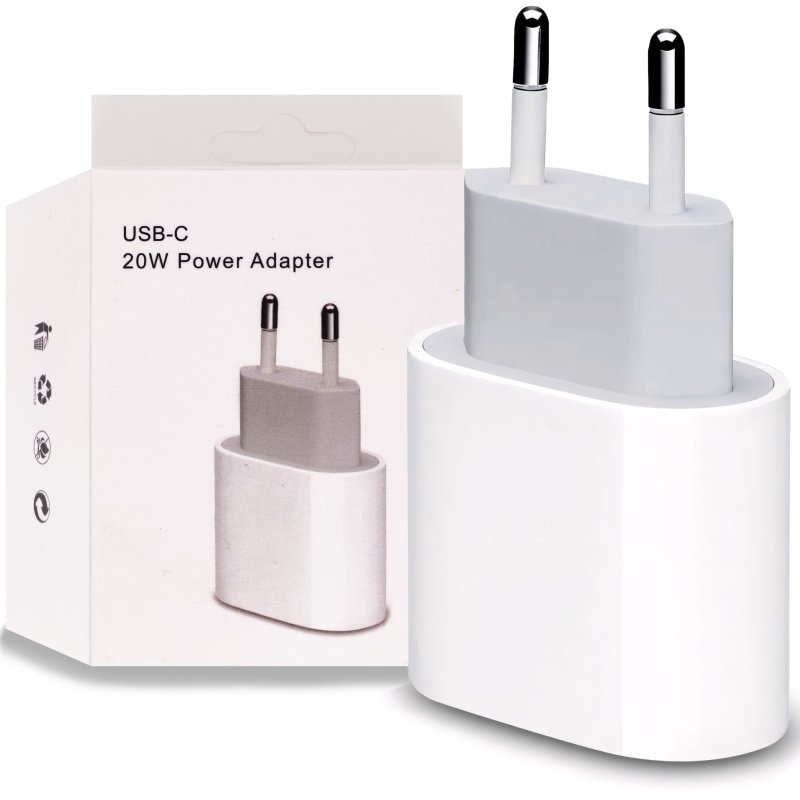 N069 SZYBKA ŁADOWARKA SIECIOWA DO TELEFONU IPHONE 20W ZASILACZ USB-C QC  -E883