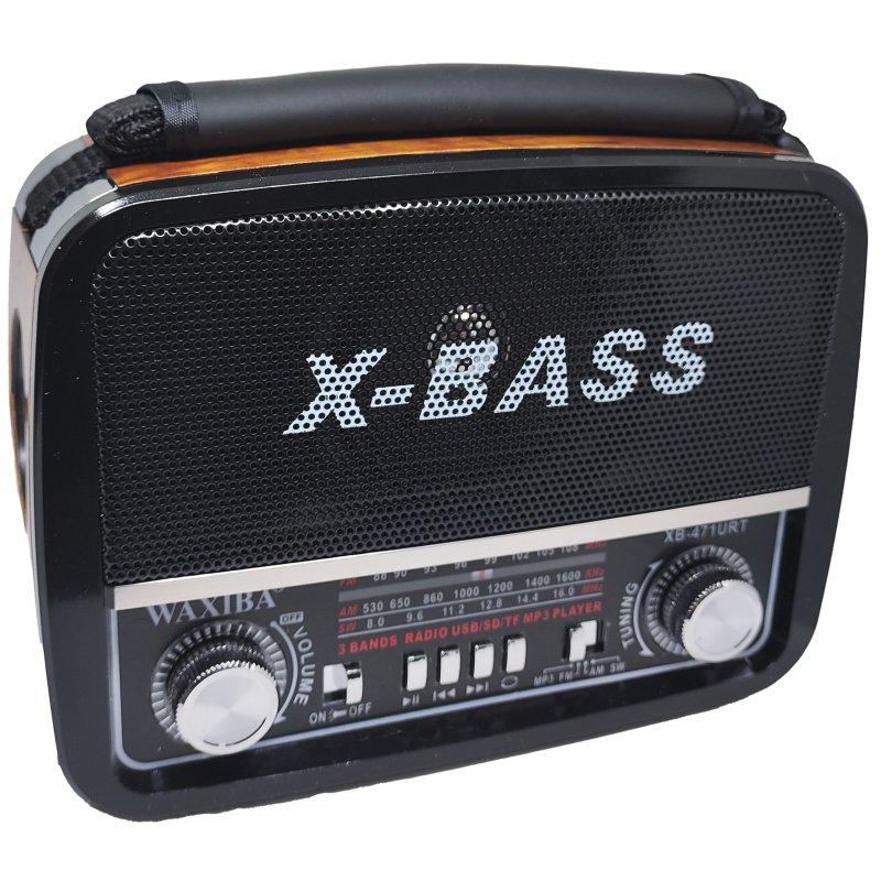 M075F / Z018H  RADIO KUCHENNE PRZENOŚNE SIECIOWE NA BATERIE FM/AM/SW USB AUX SD MP3 CZARNE   -E847