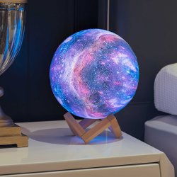 M014E (ALEJA1) Z015A   LAMPKA LAMPA NOCNA KSIĘŻYC ŚWIECĄCY 3D MOON RGB PILOT LED LIGHT MOONLIGHT - E798