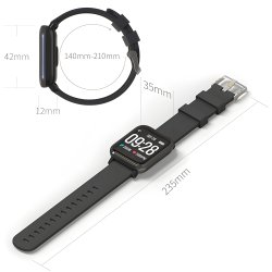 N309 SMARTWATCH ZEGAREK CZARNY WODOODPORNY SPORT PULS CIŚNIENIE POWIADOMIENIA IP67 - E740