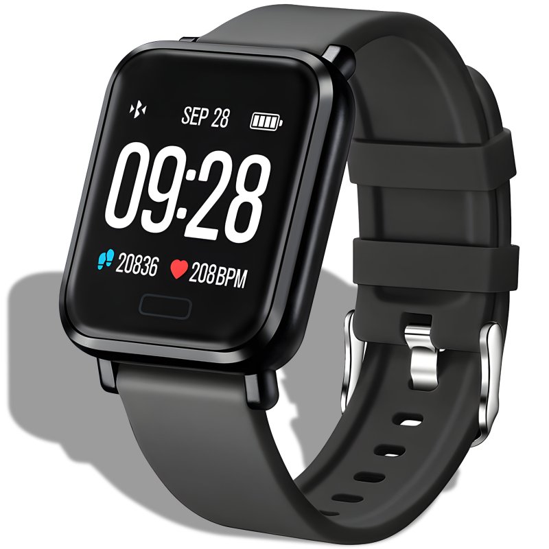 N309 SMARTWATCH ZEGAREK CZARNY WODOODPORNY SPORT PULS CIŚNIENIE POWIADOMIENIA IP67 - E740