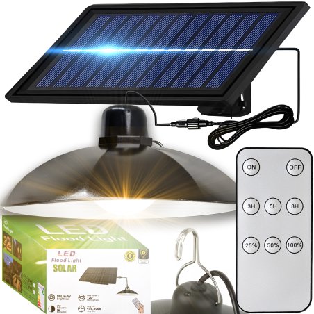 M039A (ALEJA2) Z046H LAMPA SOLARNA ŻYRANDOL WISZĄCA ZEWNĘTRZNA SUFITOWA OGRODOWA PANEL ŻYRANDOL -E896